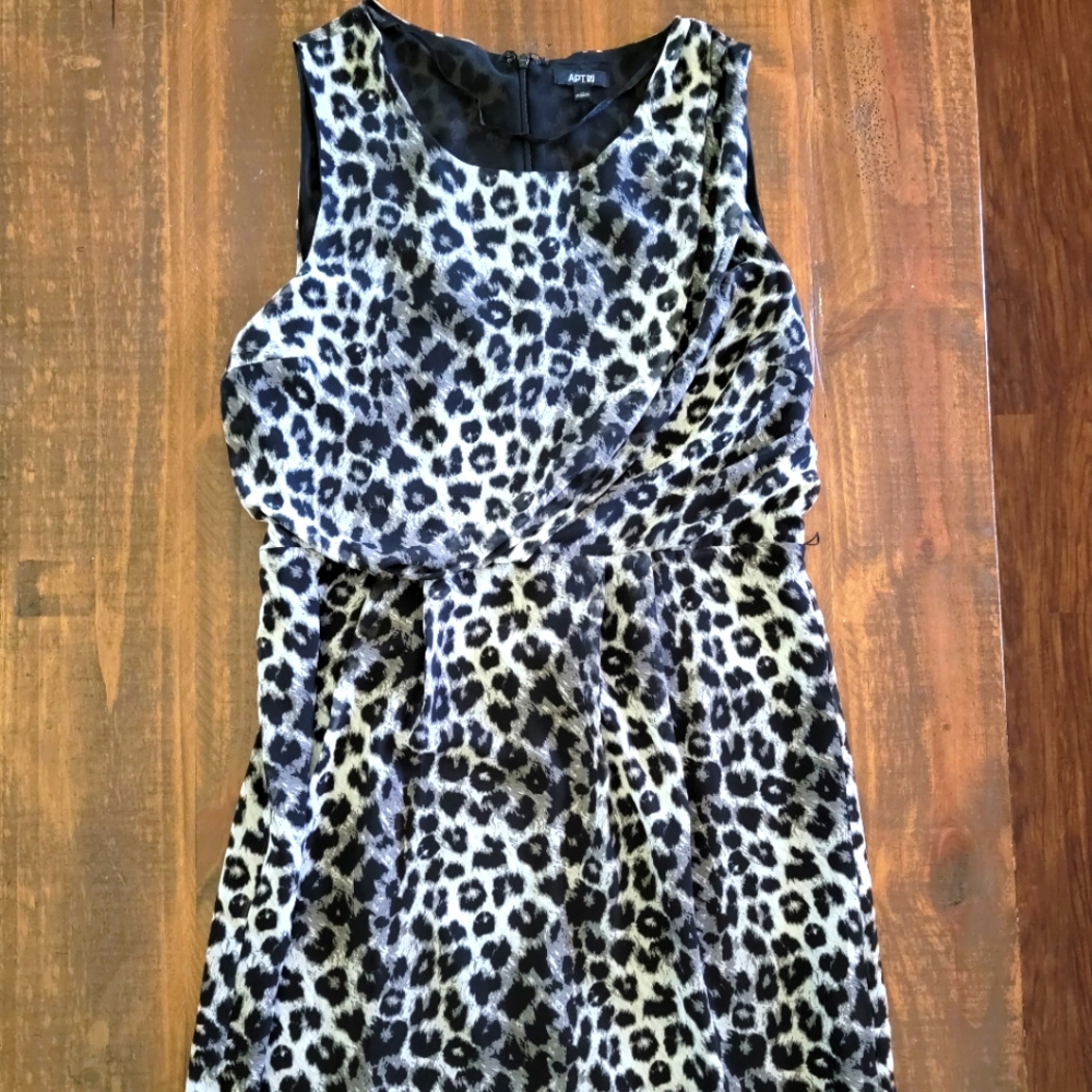 Apt 9 Black Leopard Print Dress size 14